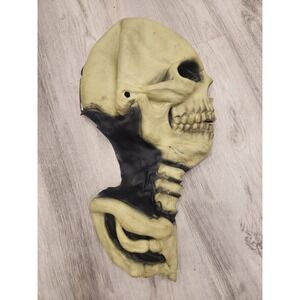 Vintage 1997 Halloween Skull Skeleton Latex Mask with Neck The Paper Magic Group